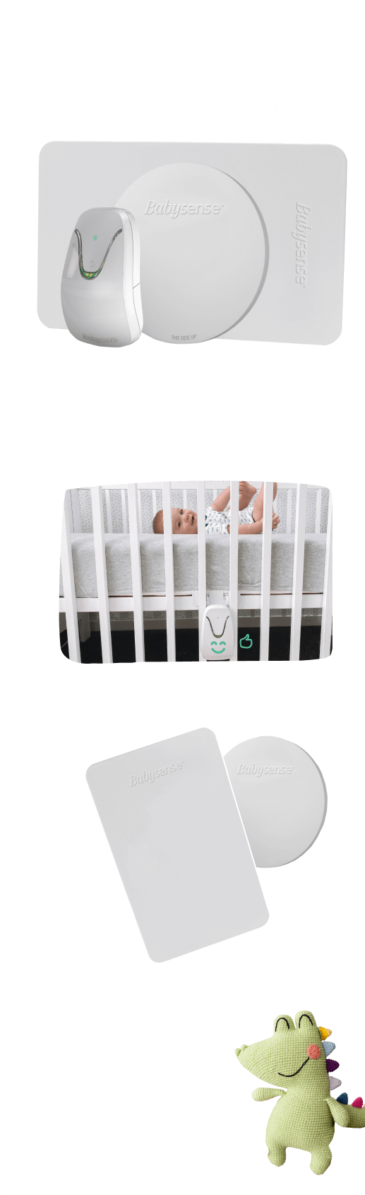 Monitor dychu Babysense 2 PRO – riadiaca jednotka a senzorové podložky